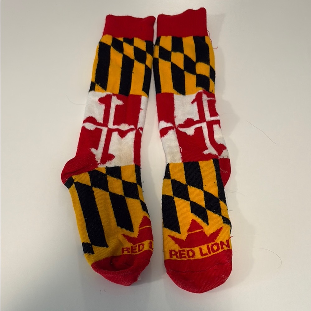 Red Lion Maryland UMD Terps Flag Crew Socks